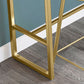 Glam Style Rectangle Bar Table Faux Marble Bar Table for Living Room
