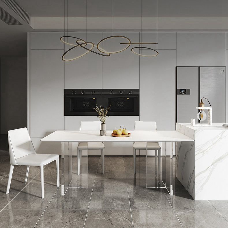 Ensemble de table rectangle de style contemporain 1/4/7 pièces Pièces Ensemble de restauration pour la cuisine