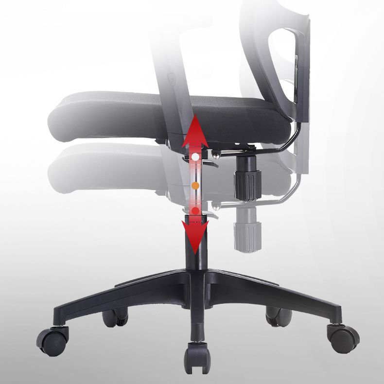23" silla de oficina moderna respirable del negro de AirGrid de la silla de escritorio ancha
