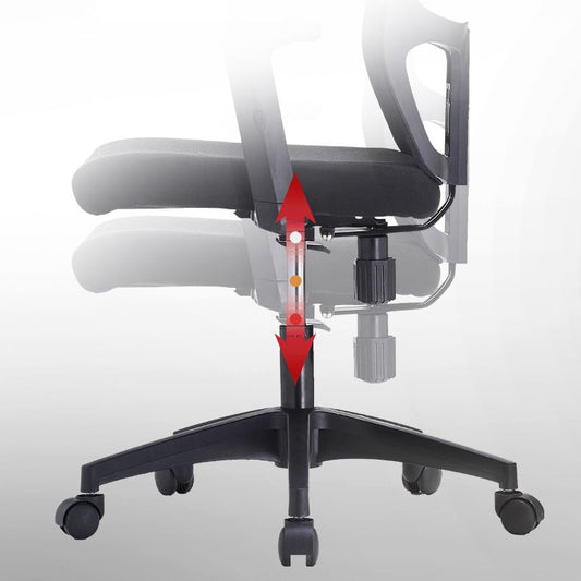 Sedia da scrivania moderna da 23 "sedia da ufficio black traspirante