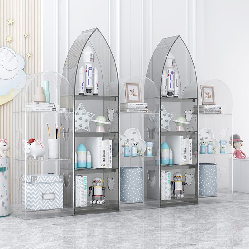 Bibliothèque acrylique de bibliothèque standard à l'arrière fermé avec étagères rectangulaires pour salle d'étude