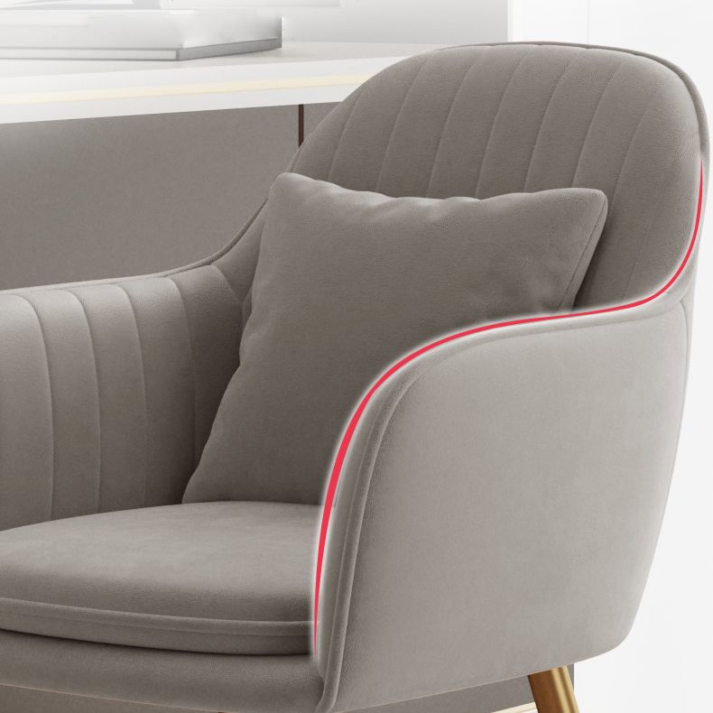 Flannelette Scandinavian Dining Arm Chair Solid Back Matte Color Dining Chair Clearhalo ' kitchen&dining_furn' 'Dining Chairs' 'Dining Tables & Seating' 'dining_chair' 'furn' 'furn_dining_chair' 'Furniture' 'furniture_dining_chair' 'Kitchen & Dining Furniture' 'kitchen' 1200x1200_65f5b7a6-081f-48f1-a244-2ff0cbf5bfef