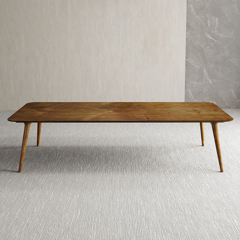 Modern Solid Wood Writing Desk Parsons Base 29.53" Tall Office Desk Clearhalo 'furn' 'furn_office_desk' 'Furniture' 'Office Desks' 'Office Furniture' 'office_desk' 1200x1200_65f5db64-438f-40fa-87bf-19e1a9abf0a1