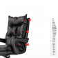 Modern Desk Chair Leather High-Back Computer Chair in Pink/Black/White