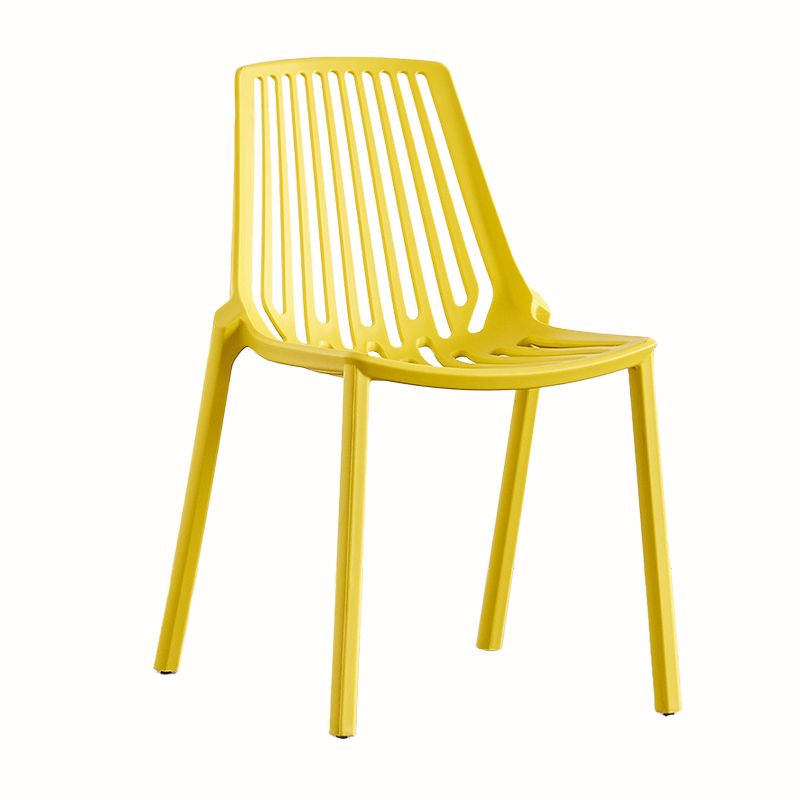 Restaurant Contemporary Plastic Side Chair Matte Finish Slat Back Dining Chair Clearhalo ' kitchen&dining_furn' 'Dining Chairs' 'Dining Tables & Seating' 'dining_chair' 'furn' 'furn_dining_chair' 'Furniture' 'furniture_dining_chair' 'Kitchen & Dining Furniture' 'kitchen' 1200x1200_65f9de94-da1d-4146-9df1-dacfc25a5f8b