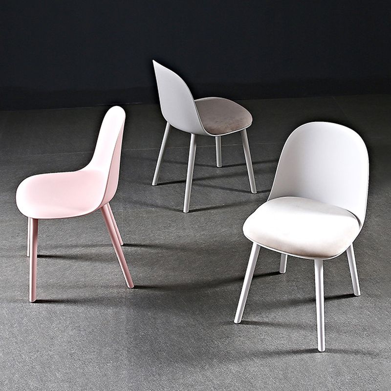 Scandinavian Plastic Dining Armless Chair Solid Back Chair for Home Clearhalo ' kitchen&dining_furn' 'Dining Chairs' 'Dining Tables & Seating' 'dining_chair' 'furn' 'furn_dining_chair' 'Furniture' 'furniture_dining_chair' 'Kitchen & Dining Furniture' 'kitchen' 1200x1200_65fc10c0-58be-4697-8b9c-451d7cd7a5a4