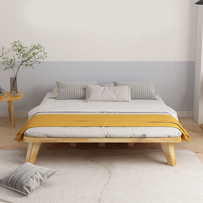 Scandinavisch massief houten platformbed 13.39 "High Natural Bed frame set