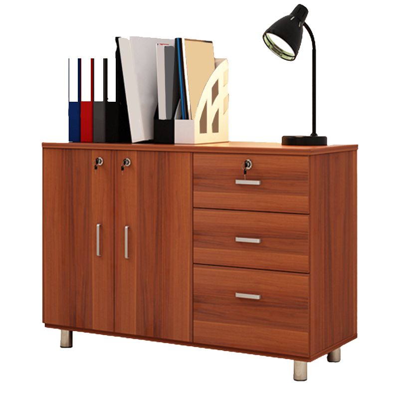 Contemporary Wood Accent Cabinet with Drawer Rectangle Side Cabinet