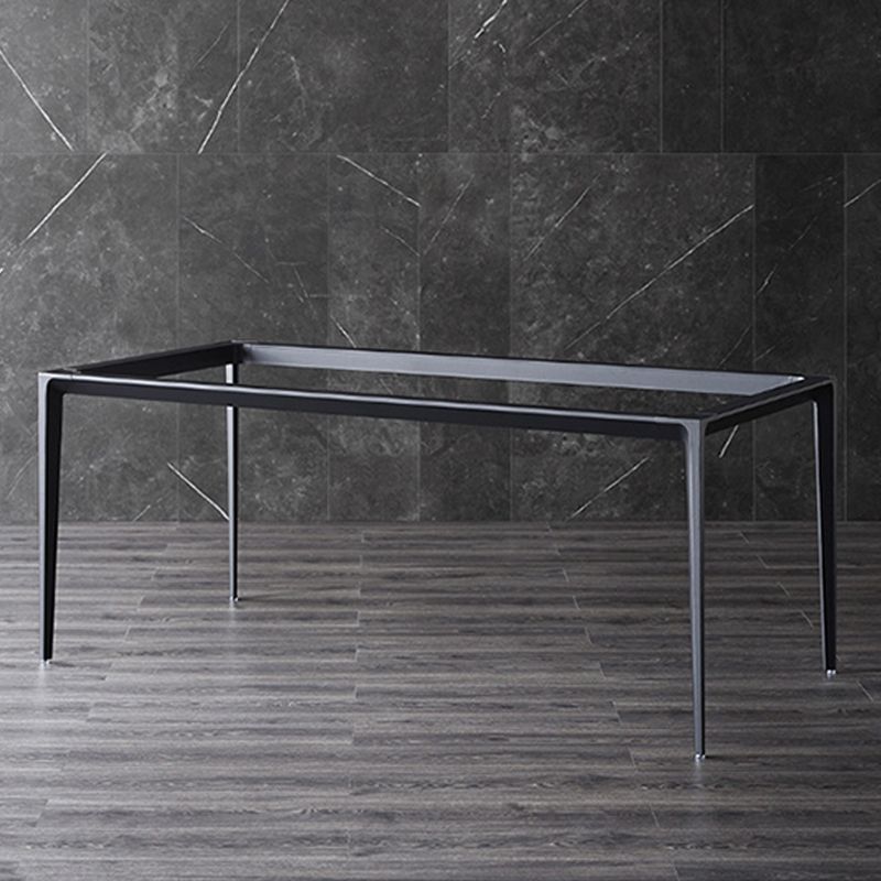 Contemporary Rectangle Dining Table Stone Dining Table with 4 Legs