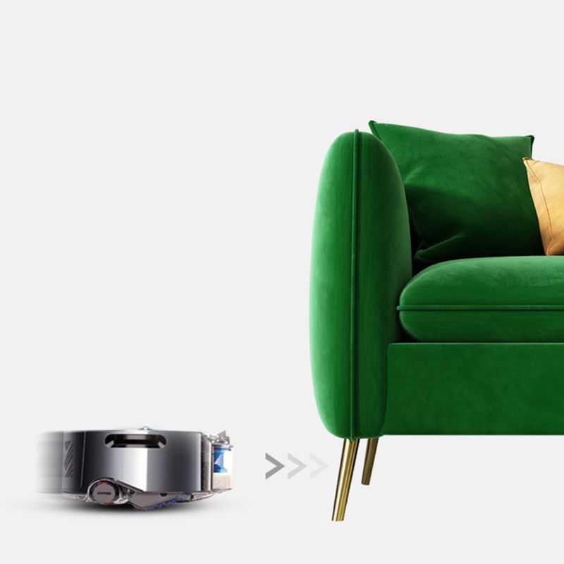 with 2 Pillows Tuxedo Arm Sofa 30.3" D X 26.38" H Velvet Cushions Sofa Clearhalo 'furn' 'furn_sofas' 'Furniture' 'furniture_sofas' 'kitchen' 'kitchen_sofas' 'Living Room Furniture' 'Sofa' 'sofas' 1200x1200_65fcecad-c22f-45d5-952b-e9ecb48980a9