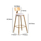 Modern 1/3 Pieces Bar Table Set Rectangle Stone Counter Table with High Stools for Kitchen