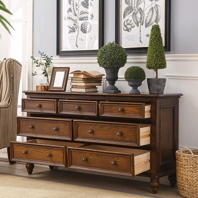 Solid Wood Storage Chest Dresser Brown Storage Chest with Drawers Clearhalo 'Bedroom Furniture' 'Dressers & Chests' 'dressers_chests' 'furn' 'furn_dressers_chests' 'Furniture' 1200x1200_66025ad2-d02a-4561-87b1-d3997086a727