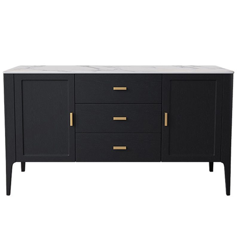 Moderno sideboard in legno buffet 3 cassetti e 2 mobili porte a buffet sideboard