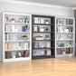 Open Steel Bookshelf Modern Home Office Rectangular Bookcase