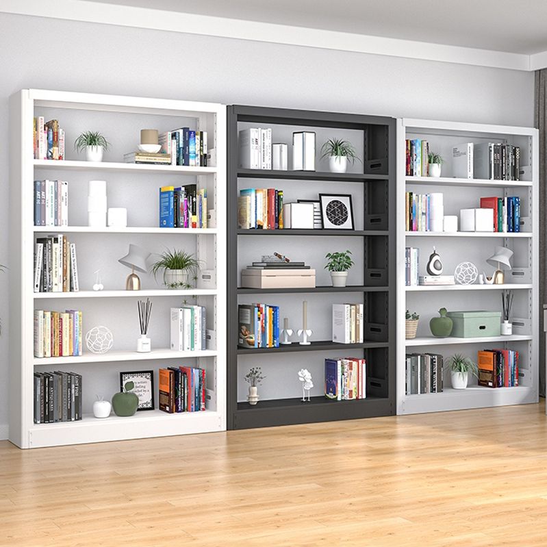 Open Steel Bookshelf Modern Home Office Rectangular Bookcase