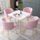 Glam Style Stone Square Dining Table with Metal 4 Legs for Living Room Clearhalo 'Dining Tables & Seating' 'Dining Tables' 'dining_table' 'furn' 'furn_dining_table' 'Furniture' 'furniture_dining_table' 'Kitchen & Dining Furniture' 'kitchen' 'kitchen_dining_table' 1200x1200_66062db4-b248-40e6-b0a2-b6e9632de384