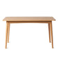 Contemporary Rectangle Dining Site Table Oak Solid Wood Furniture with 4 Legs