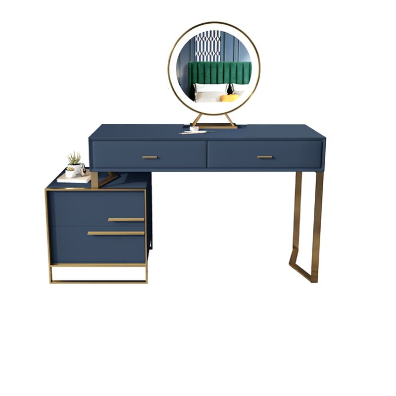 Set di vanità per campeggio con specchio blu per trucco glam