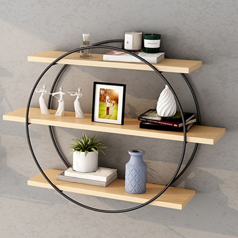 Industrial Wall Mounted Bookshelf Black Iron Frame Pine Shelf Bookshelf for Living Room Clearhalo 'Bookcases' 'furn' 'furn_bookcases' 'Furniture' 'furniture_bookcases' 'kitchen' 'kitchen_bookcases' 'Living Room Furniture' 'Office Furniture' 1200x1200_66086bef-432e-4e48-93d4-80de7291edb6