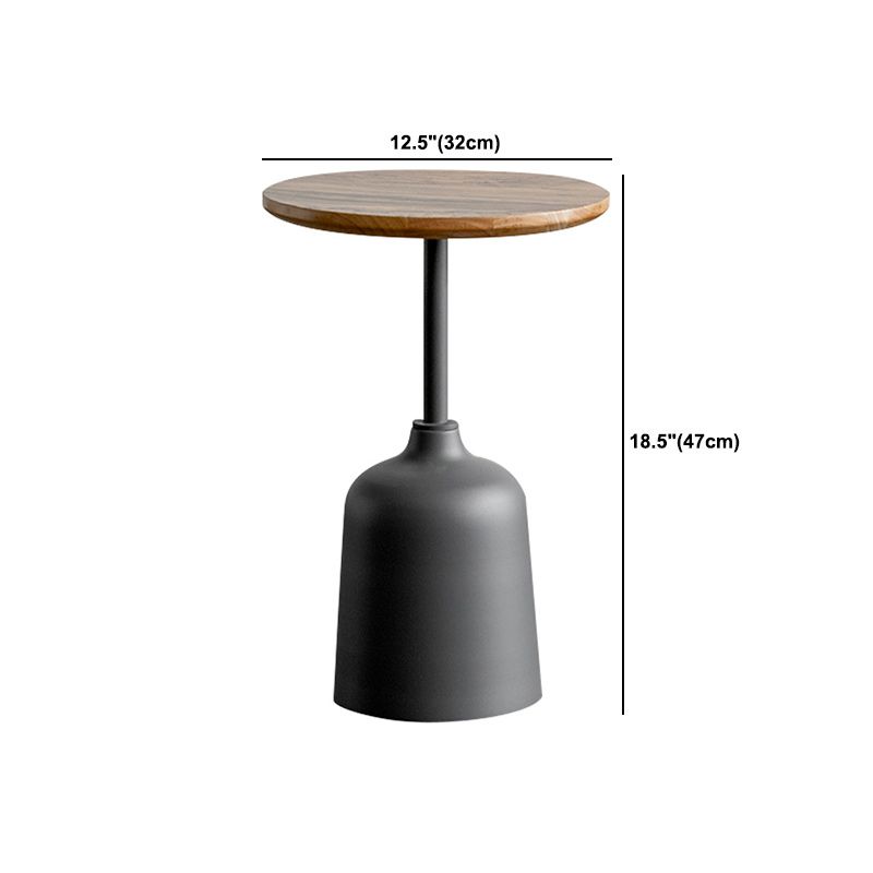 Modernistic Pedestal End Table Slate/Wood Top Round Corner Table Clearhalo 'Coffee & Accent Tables' 'End & Side Tables' 'end_side_tables' 'furn' 'furn_end_side_tables' 'Furniture' 'Living Room Furniture' 1200x1200_6608ca9c-d489-4ca7-ac23-e67d1e97787e