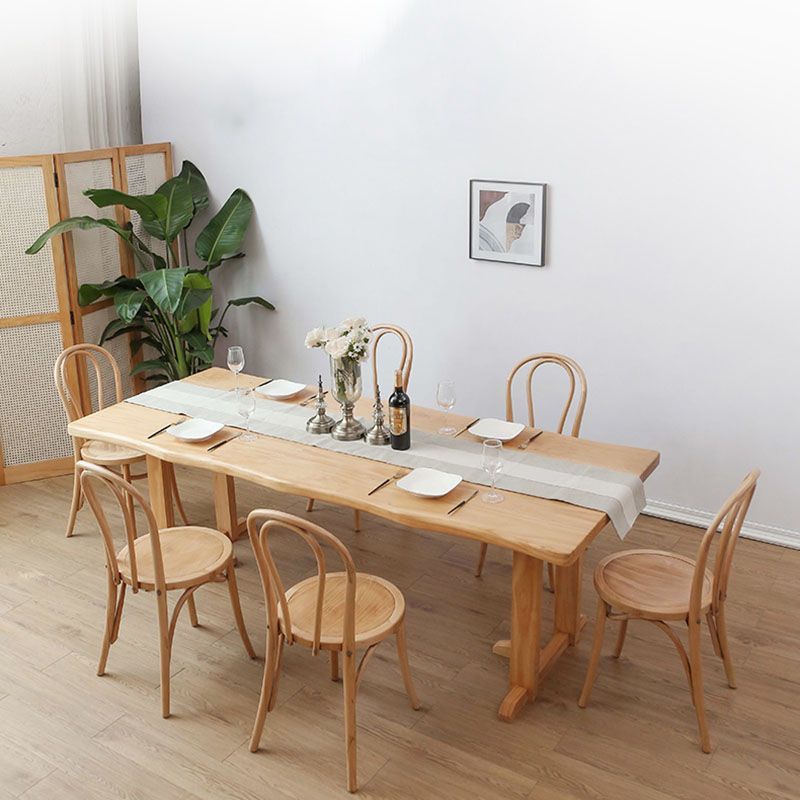Wood Dining Table Traditional Luxury Rectangle Dining Table with Sled Base Clearhalo 'Dining Tables & Seating' 'Dining Tables' 'dining_table' 'Furniture' 'furniture_dining_table' 'Kitchen & Dining Furniture' 'kitchen' 'kitchen_dining_table' 1200x1200_66092f76-9e54-4396-8aef-c114b95caab5