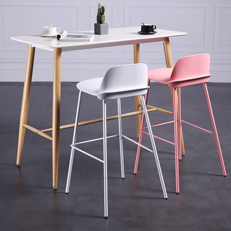 Contemporary Bar Stool Armless Plastic Low Back Counter Chair with Iron Base Clearhalo 'Bar Furniture' 'Bar Stools' 'bar_stools' 'furn' 'furn_bar_stools' 'furniture_bar_stools' 'Kitchen & Dining Furniture' 'kitchen&dining_furn' 'kitchen' 'kitchen_furn' Furniture' 1200x1200_66096fd3-9395-4011-9b22-e6c46f86830d