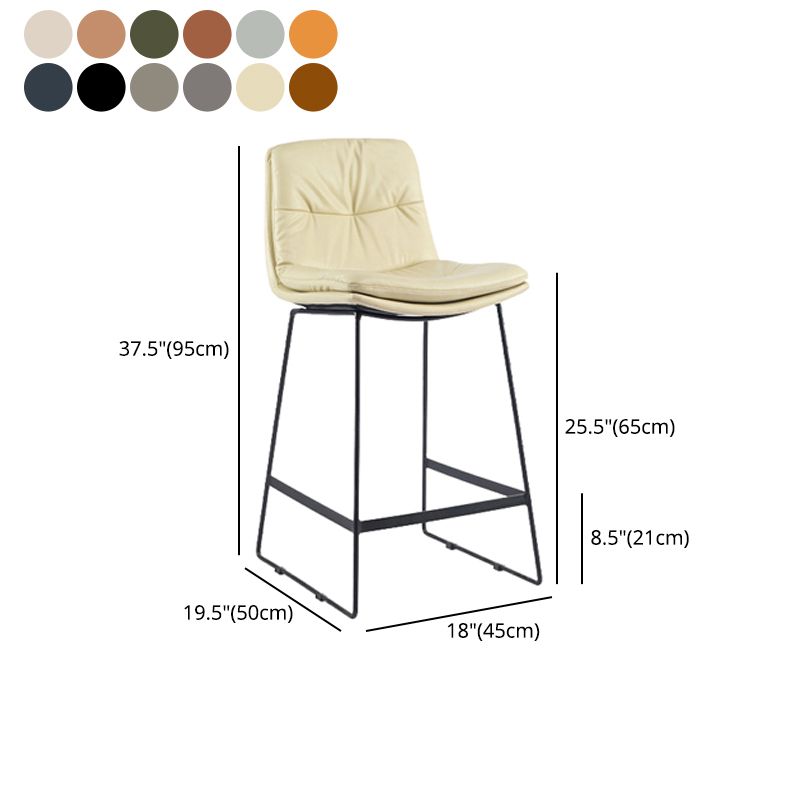 Coffee Shop Low Back Scandinavian Stool Matte Finish Upholstered Bar Stools Clearhalo 'Bar Furniture' 'Bar Stools' 'bar_stools' 'furn' 'furn_bar_stools' 'Furniture' 'furniture_bar_stools' 'Kitchen & Dining Furniture' 1200x1200_66098971-0161-4d47-9d14-72d2c64667c7
