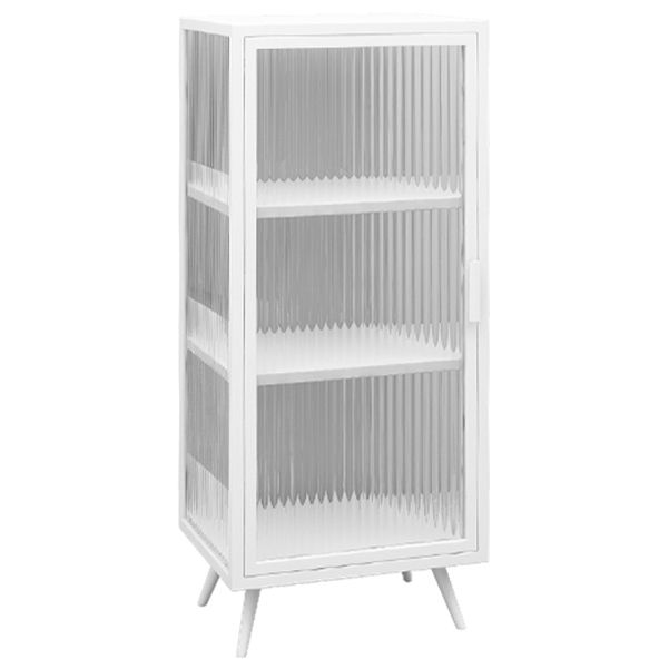 Glass Door Iron Sideboard Modern Server Cabinet with Storage for Kitchen Clearhalo 'buffet_sideboard' 'Buffets & Sideboards' 'furn' 'furn_buffet_sideboard' 'Furniture' 'Kitchen & Dining Furniture' 1200x1200_660a2c31-ccfb-414c-88c9-3543bf41edd8