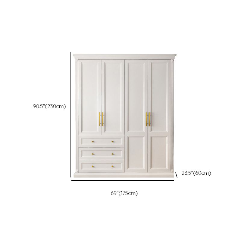 Solid Wood Wardrobe Armoire with Shelves French Country Wardrobe Cabinet Clearhalo 'Armoires & Wardrobes' 'armoires_wardrobes' 'Bedroom Furniture' 'furn' 'furn_armoires_wardrobes' 'Furniture' 1200x1200_660a8189-96c0-4e15-971f-77a07174d6be