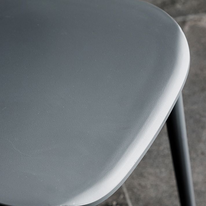 Contemporary Dining Chair Armless Chairs with Plastic Legs for Home
