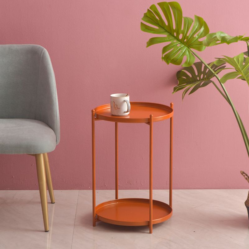 ミッドセンチュリーラウンドトレイトップサイドエンドテーブル4脚サイドテーブル