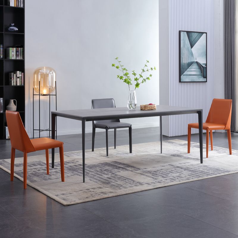 Black Metal Tripod Dining Table Industrial Rectangle Dining Room Table Clearhalo 'Dining Tables & Seating' 'Dining Tables' 'dining_table' 'furn' 'furn_dining_table' 'Furniture' 'Kitchen & Dining Furniture' 1200x1200_660bf9e2-a321-4db8-855f-47b6d915dd91