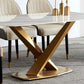 Glam Sintered Stone Top Standard Dining Table Rectangle Shape Dining Table for Kitchen Clearhalo ' dining_table' 'Dining Tables & Seating' 'Dining Tables' 'furn' 'furn_dining_table' 'Furniture' 'furniture_dining_table' 'Kitchen & Dining Furniture' 'kitchen&dining_furn' 'kitchen' 'kitchen_dining_table' 1200x1200_660cd716-45c0-4f88-9d56-e4d47101903e