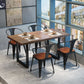 Solid Wood Brown Dining Table Industrial Sled Base Dining Table Clearhalo 'Dining Tables & Seating' 'Dining Tables' 'dining_table' 'furn' 'furn_dining_table' 'Furniture' 'furniture_dining_table' 'Kitchen & Dining Furniture' 1200x1200_660d7080-18b7-4ba9-bfc1-fce4e1704e92