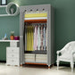 Modern Wardrobe with Solid Wood Frame Matte Finish Cabinet for Bedroom