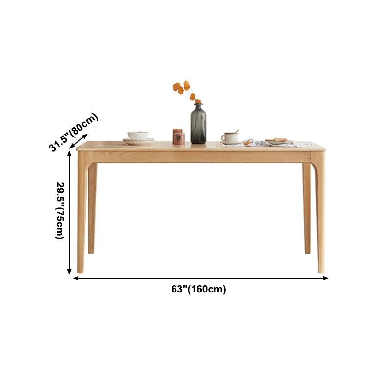 Modern Style Brown Dining Table Rectangle Solid Wood 4 Legs Dining Table for Home Clearhalo ' dining_table' 'Dining Tables & Seating' 'Dining Tables' 'furn' 'furn_dining_table' 'Furniture' 'furniture_dining_table' 'Kitchen & Dining Furniture' 'kitchen&dining_furn' 'kitchen' 'kitchen_dining_table' 1200x1200_660dc62d-faa5-42be-9526-50ed2d0d2c97