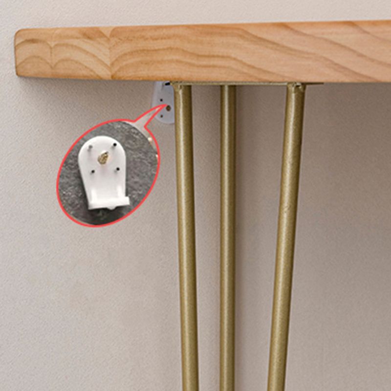 Divano moderno della metà del secolo Tavolo da 31,5 "H tavolo da console in legno massiccio con gambe metalliche