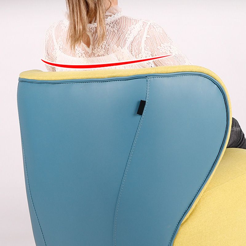 Bedroom Cotton Armless with Fabric Seat Fixed Back Accent Room Chair