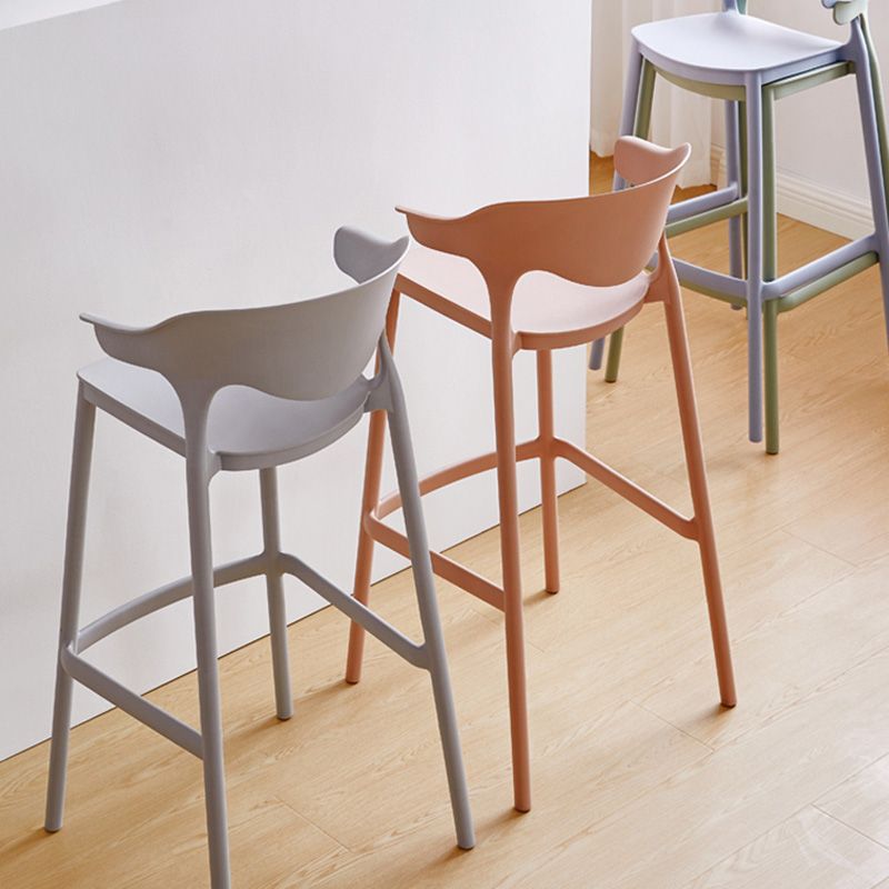 Modern Style Plastic Bar Stool with Footrest Low Back Bistro Stackable Bar Stool Clearhalo 'Bar Furniture' 'Bar Stools' 'bar_stools' 'furn' 'furn_bar_stools' 'furniture_bar_stools' 'Kitchen & Dining Furniture' 'kitchen&dining_furn' 'kitchen' 'kitchen_furn' Furniture' 1200x1200_660fa6b8-8e2a-43a2-920f-ad8cabe9341f