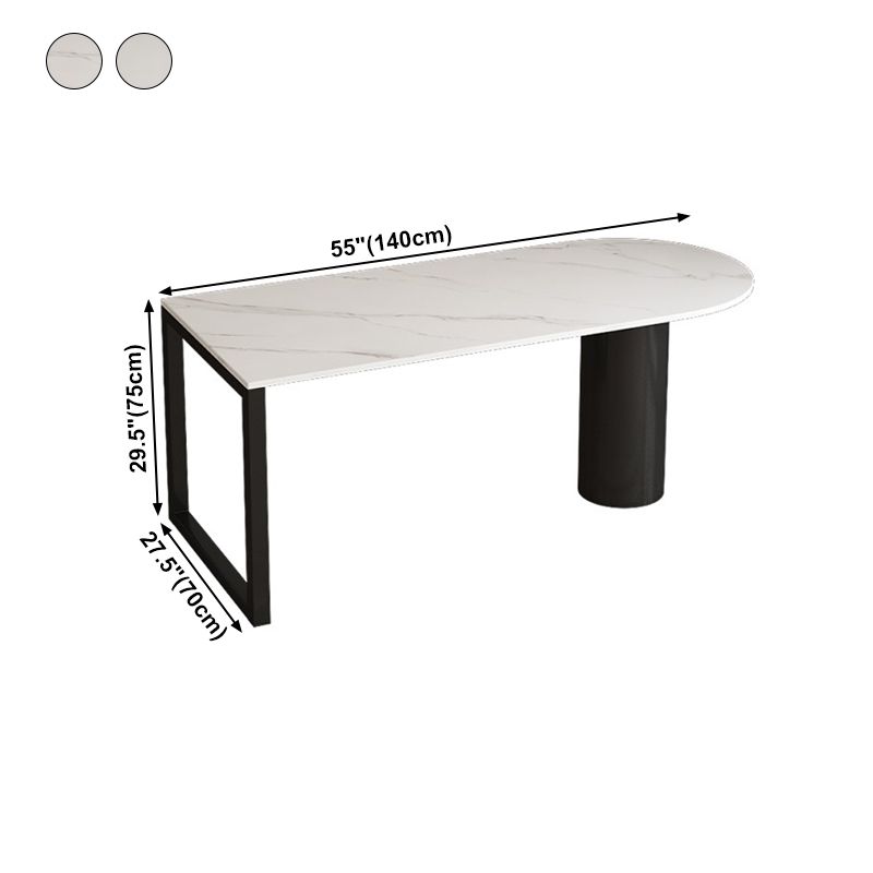 Modern Style Dining Table White Home Use Dining Table with Double Pedestal Base Clearhalo ' dining_table' 'Dining Tables & Seating' 'Dining Tables' 'furn' 'furn_dining_table' 'Furniture' 'furniture_dining_table' 'Kitchen & Dining Furniture' 'kitchen&dining_furn' 'kitchen' 'kitchen_dining_table' 1200x1200_660fbd70-144d-4941-9f4d-d03d7313aa42