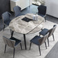 Simplicity Round Dining Room Table Sintered Stone Table with 4 Black Legs Clearhalo ' dining_table' 'Dining Tables & Seating' 'Dining Tables' 'furn' 'furn_dining_table' 'Furniture' 'furniture_dining_table' 'Kitchen & Dining Furniture' 'kitchen&dining_furn' 'kitchen' 'kitchen_dining_table' 1200x1200_6615d14f-5bd0-40b4-9bc0-8fe27cd0b077
