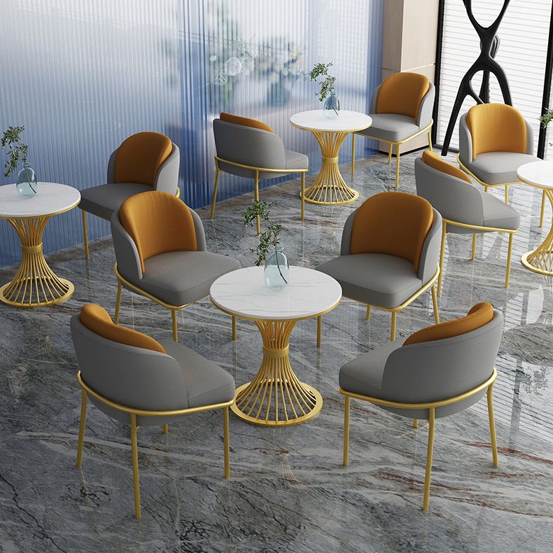 モダンな焼結ストーンダイニングテーブルセット白い1/2/5ピース自宅で使用するためのダイニングセット