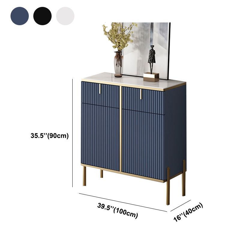 Server top in pietra sinterizzato in stile glam con porta e cassetto