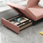 Faux leather Sleeper Sofa 32.28" Wide Pink Foldable Armless Sofa Bed Clearhalo 'furn' 'furn_futons' 'Furniture' 'Futons & Daybeds' 'Futons' 'Living Room Furniture' 1200x1200_661be3b4-8516-4b16-9cd0-53da9abcae6d