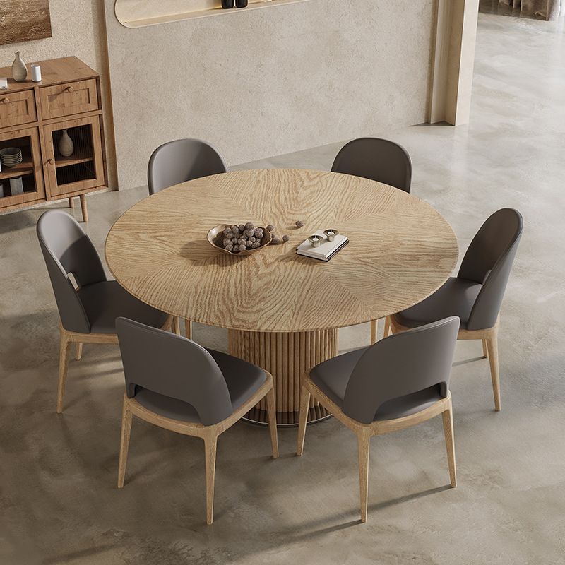 Contemporary Pedestal Dining Table Wood Dinner Table for Home Clearhalo 'Dining Tables & Seating' 'Dining Tables' 'dining_table' 'furn' 'furn_dining_table' 'Furniture' 'Kitchen & Dining Furniture' 1200x1200_661bf023-6fa8-49a8-a73c-3c6f814d949b