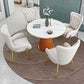 Scandinavian Fixed Dining Room Table Set with Pedestal Base Dining Table Furniture Clearhalo 'Dining Room Sets' 'Dining Tables & Seating' 'dining_room_set' 'furn' 'furn_dining_room_set' 'Furniture' 'furniture_dining_room_set' 'Kitchen & Dining Furniture' 'kitchen&dining_furn' 'kitchen' 1200x1200_661c7b13-224c-428e-8869-f12d89b0f6f4