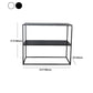 Tavolo da console in acciaio moderno ripiani di vetro rettangolare 10 "W tavolo accento per sala