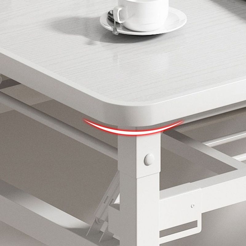 Zeitgenössischer rechteckiger Klappschreiber Stahl Basis Büro Schreibtisch