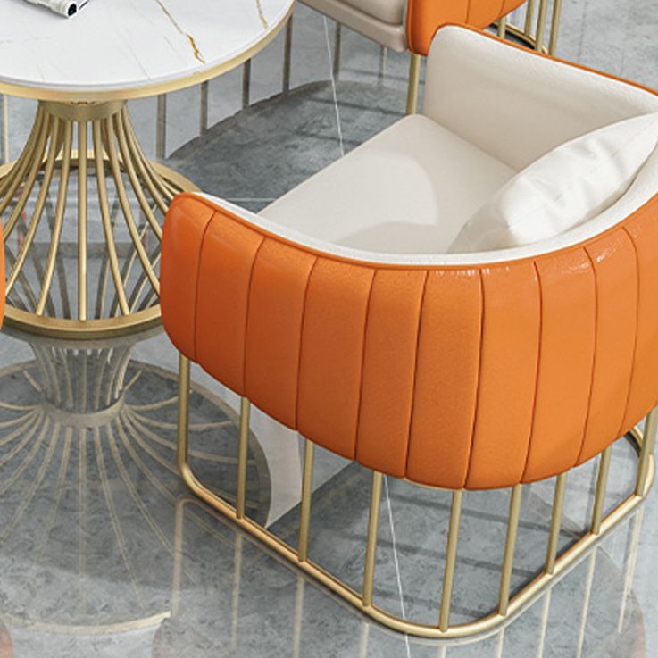 Divano di divano resistente al braccio in pelle in pelle finta per soggiorno