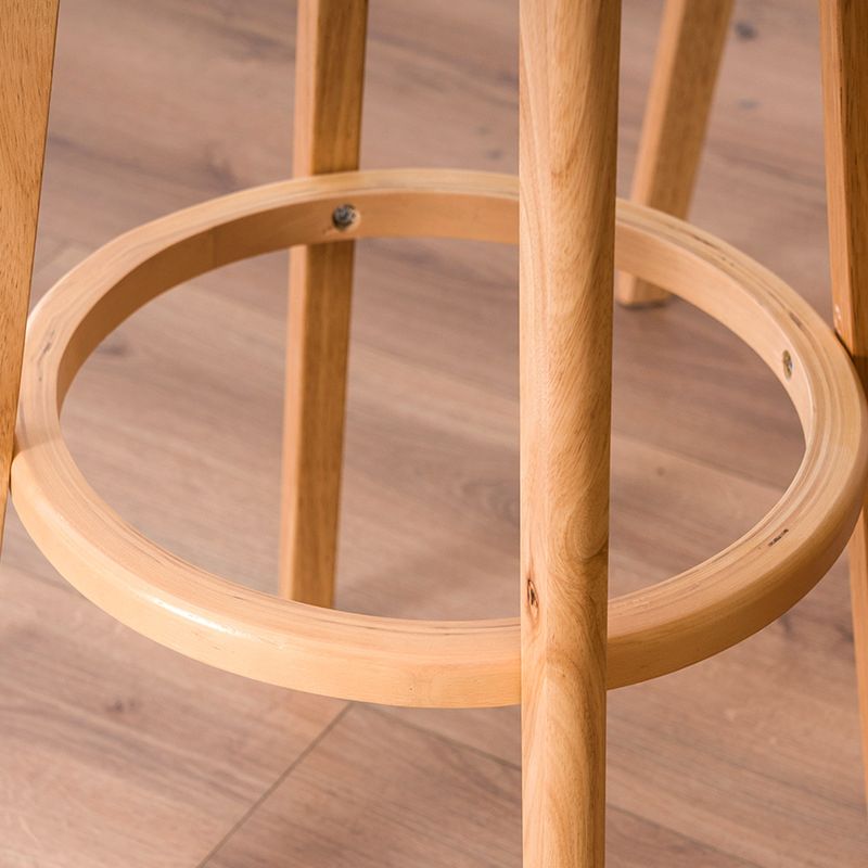 Scandinavian Upholstered Footrest Low Back Stool 27.55'' Beechwood Bar Stool Clearhalo 'Bar Furniture' 'Bar Stools' 'bar_stools' 'furn' 'furn_bar_stools' 'furniture_bar_stools' 'Kitchen & Dining Furniture' 'kitchen&dining_furn' 'kitchen' 'kitchen_furn' Furniture' 1200x1200_661d28df-0b60-4585-8d32-5c7306a7f55f